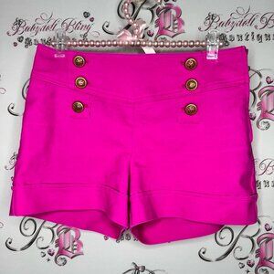 Dynamite shorts buttons high waist snatched nautical Pink Button-Detail Shorts